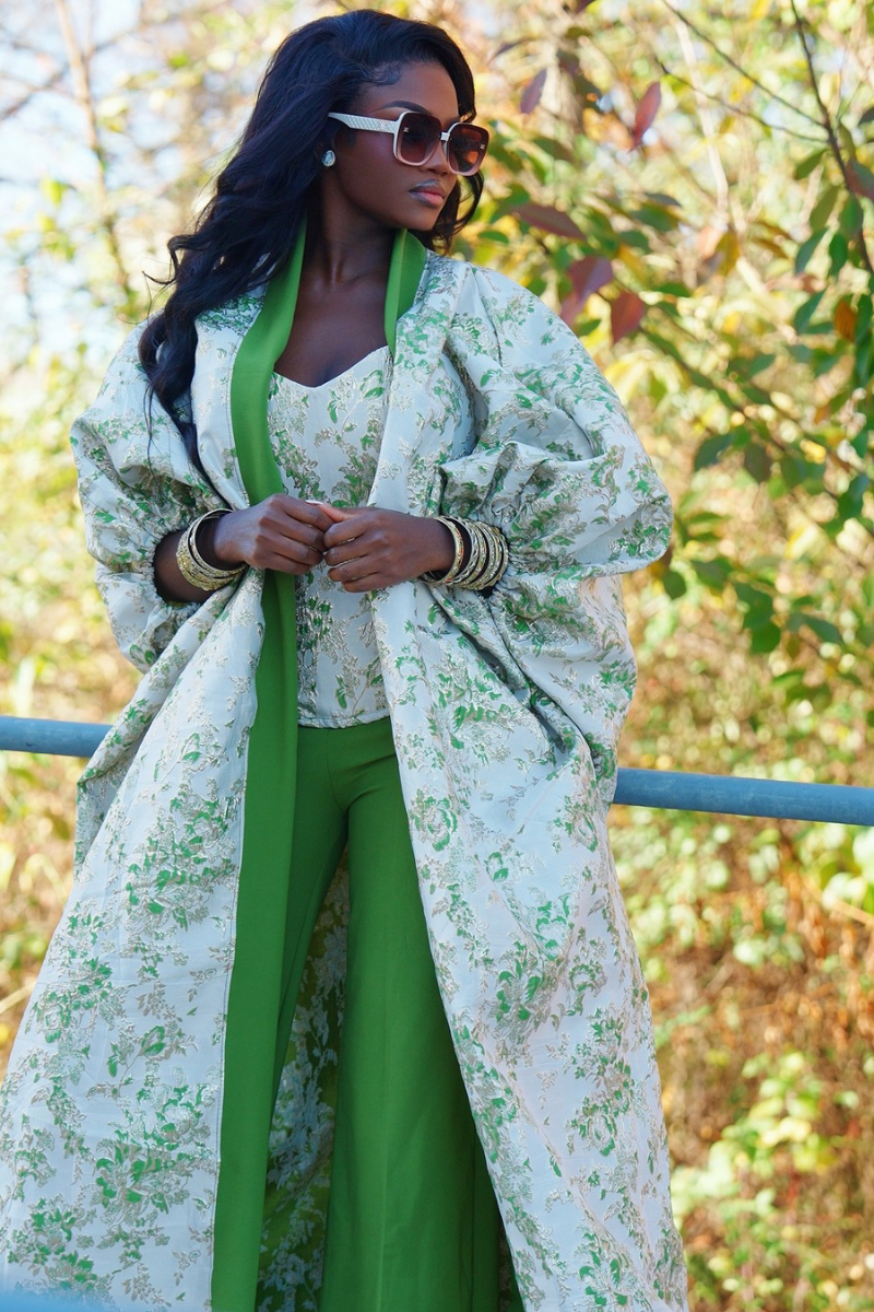 Cool Chic Kimono Set-Green