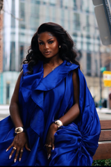 Golden Girl  Kimono Top & Pants-Royal Blue