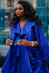 Golden Girl  Kimono Top & Pants-Royal Blue