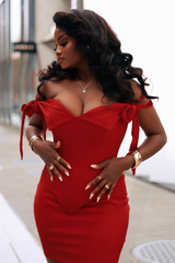 OGA BABE CORSET TOP & SKIRT-RED